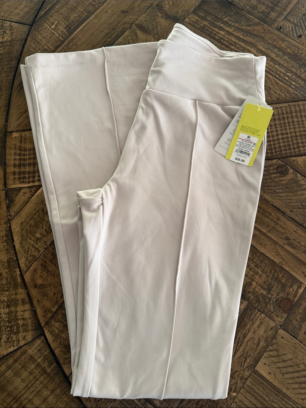 all in motion Light Beige/Off-White Stretch Yoga Pants